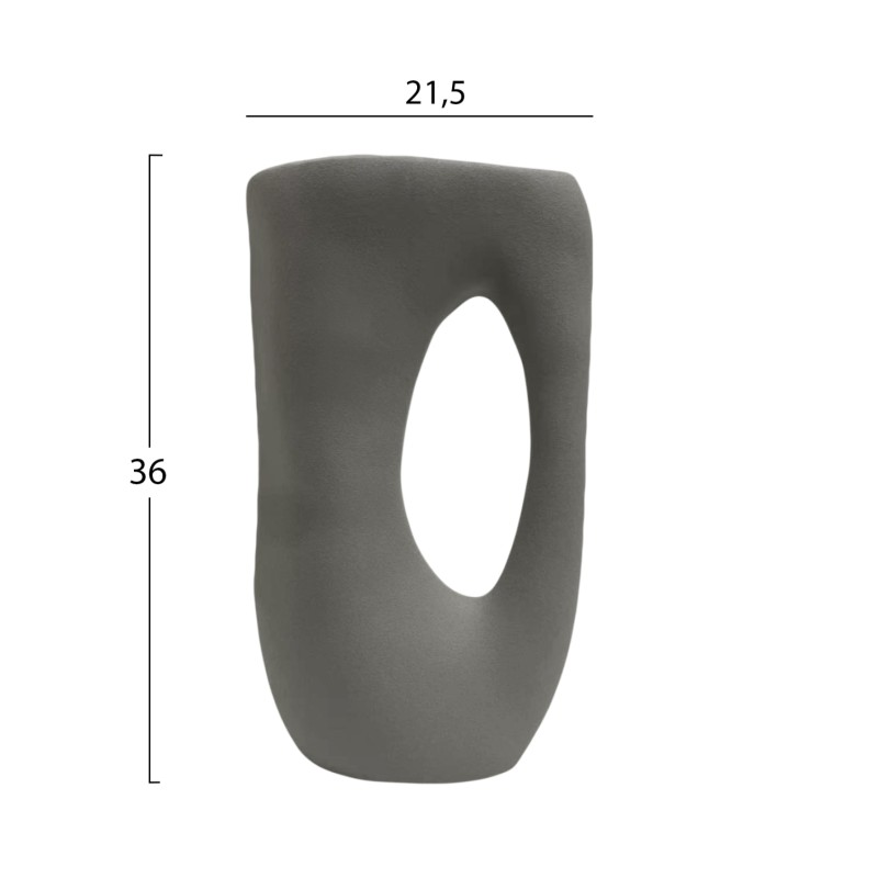 ΕΠΙΤΡΑΠΕΖΙΟ ΚΕΡΑΜΙΚΟ ΔΙΑΚΟΣΜΗΤΙΚΟ SEBOR HM4626.02 ΓΚΡΙ ΜΑΤ 21x8x35.5Υεκ