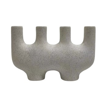 ΕΠΙΤΡΑΠΕΖΙΟ ΚΕΡΑΜΙΚΟ ΔΙΑΚΟΣΜΗΤΙΚΟ MANI HM4641.01 ΥΠΟΛΕΥΚΟ ΚΡΥΣΤΑΛΛΙΚΟ 21x6x13Υεκ