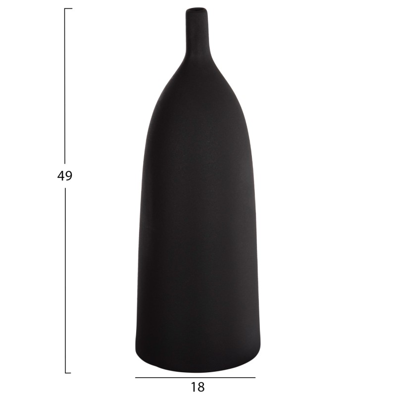 ΕΠΙΤΡΑΠΕΖΙΟ ΚΕΡΑΜΙΚΟ ΔΙΑΚΟΣΜΗΤΙΚΟ GALAD HM4633.02 ΜΑΥΡΟ ΜΑΤ Φ18x49Υ εκ.