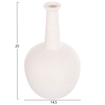 ΕΠΙΤΡΑΠΕΖΙΟ ΚΕΡΑΜΙΚΟ ΔΙΑΚΟΣΜΗΤΙΚΟ ELENDIL HM4593.01 ΥΠΟΛΕΥΚΟ ΚΡΥΣΤΑΛΛΙΚΟ Φ15x25Υεκ