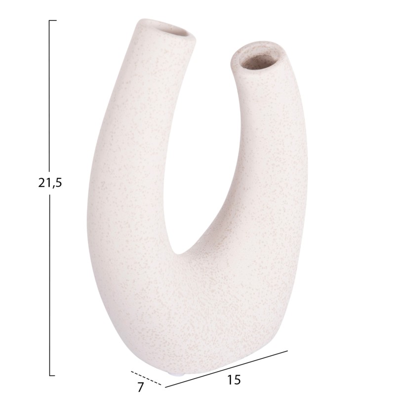 ΕΠΙΤΡΑΠΕΖΙΟ ΚΕΡΑΜΙΚΟ ΔΙΑΚΟΣΜΗΤΙΚΟ ELLIPTO HM4643.01 ΥΠΟΛΕΥΚΟ ΚΡΥΣΤΑΛΛΙΚΟ 15x7x21,5Υεκ