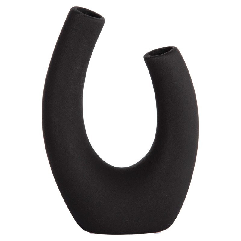 ΕΠΙΤΡΑΠΕΖΙΟ ΚΕΡΑΜΙΚΟ ΔΙΑΚΟΣΜΗΤΙΚΟ ELLIPTO HM4643.02 ΜΑΥΡΟ ΜΑΤ 15x7x21,5Υεκ