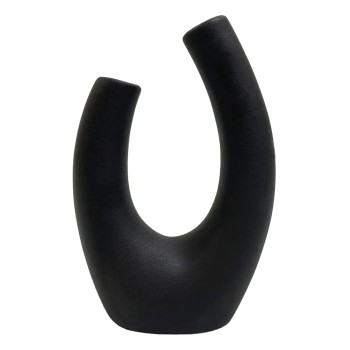 ΕΠΙΤΡΑΠΕΖΙΟ ΚΕΡΑΜΙΚΟ ΔΙΑΚΟΣΜΗΤΙΚΟ ELLIPTO HM4643.02 ΜΑΥΡΟ ΜΑΤ 15x7x21,5Υεκ