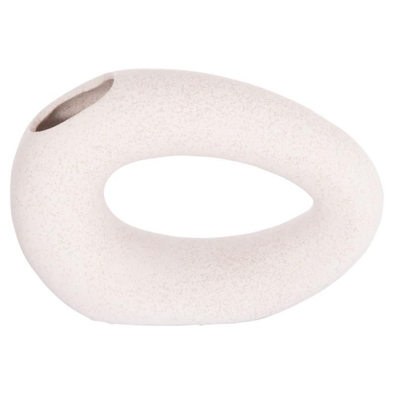 ΕΠΙΤΡΑΠΕΖΙΟ ΚΕΡΑΜΙΚΟ ΔΙΑΚΟΣΜΗΤΙΚΟ ELLIPTO HM4645.01 ΥΠΟΛΕΥΚΟ ΚΡΥΣΤΑΛΛΙΚΟ 23x8x16Υεκ