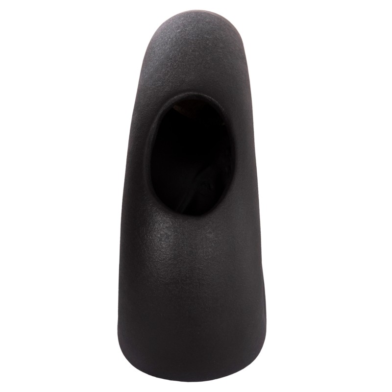 ΕΠΙΤΡΑΠΕΖΙΟ ΚΕΡΑΜΙΚΟ ΔΙΑΚΟΣΜΗΤΙΚΟ ELLIPTO HM4645.02 ΜΑΥΡΟ ΜΑΤ 23x8x16Υ εκ