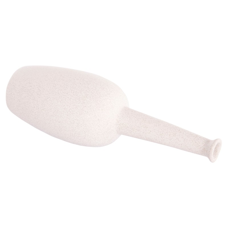 ΕΠΙΤΡΑΠΕΖΙΟ ΚΕΡΑΜΙΚΟ ΔΙΑΚΟΣΜΗΤΙΚΟ ELENDIL HM4591.01 ΥΠΟΛΕΥΚΟ ΚΡΥΣΤΑΛΛΙΚΟ Φ12x39.5Υεκ