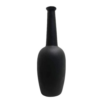 ΕΠΙΤΡΑΠΕΖΙΟ ΚΕΡΑΜΙΚΟ ΔΙΑΚΟΣΜΗΤΙΚΟ ELENDIL HM4592.02 ΜΑΥΡΟ ΜΑΤ Φ10x30Υεκ