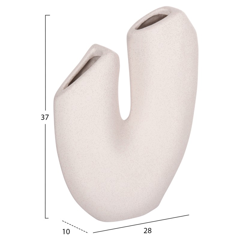 ΕΠΙΤΡΑΠΕΖΙΟ ΚΕΡΑΜΙΚΟ ΔΙΑΚΟΣΜΗΤΙΚΟ ARKEN HM4618.01 ΚΡΥΣΤΑΛΛΙΚΟ ΥΠΟΛΕΥΚΟ 28x10x37Υεκ