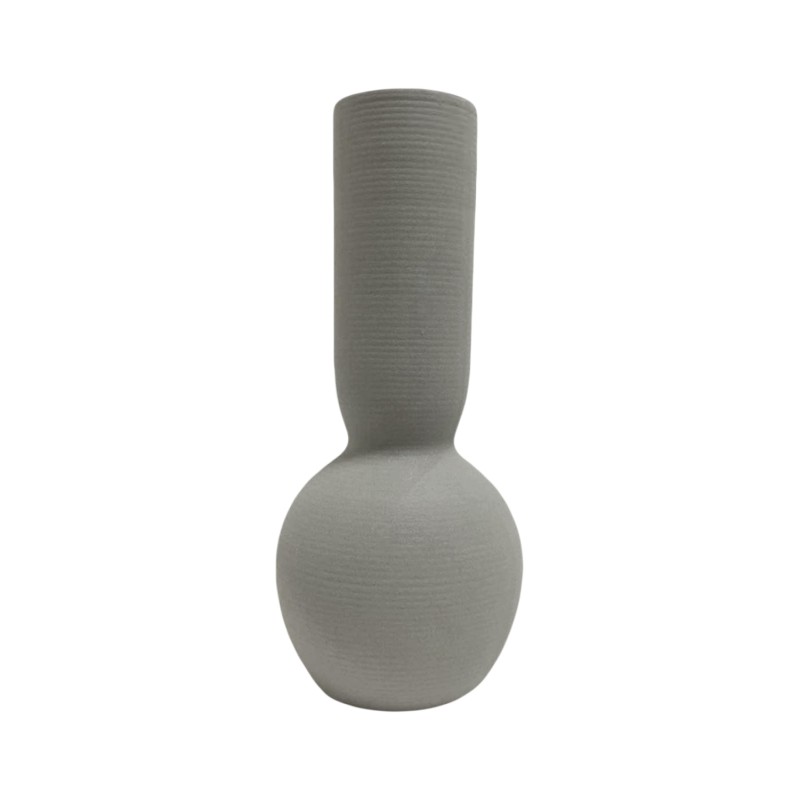 ΕΠΙΤΡΑΠΕΖΙΟ ΚΕΡΑΜΙΚΟ ΔΙΑΚΟΣΜΗΤΙΚΟ GALAD HM4616.02 ΓΚΡΙ ΜΑΤ Φ11x26Υεκ