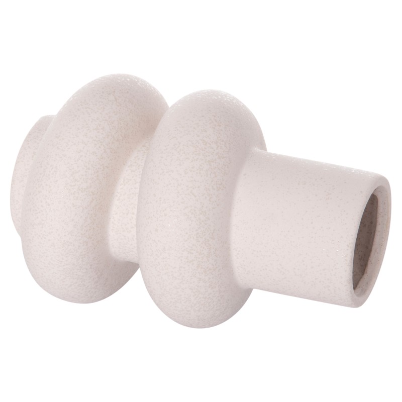 ΕΠΙΤΡΑΠΕΖΙΟ ΚΕΡΑΜΙΚΟ ΔΙΑΚΟΣΜΗΤΙΚΟ ROOK HM4627.01 ΥΠΟΛΕΥΚΟ ΚΡΥΣΤΑΛΛΙΚΟ Φ16x25,5Υεκ