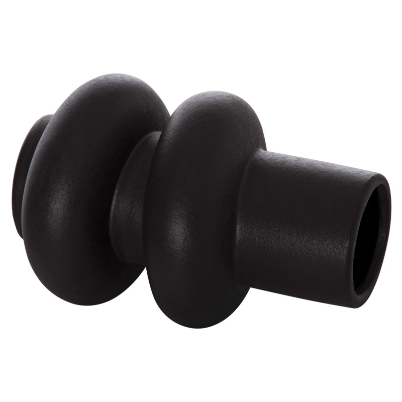 ΕΠΙΤΡΑΠΕΖΙΟ ΚΕΡΑΜΙΚΟ ΔΙΑΚΟΣΜΗΤΙΚΟ ROOK HM4627.02 ΜΑΥΡΟ ΜΑΤ Φ16x25,5Υεκ