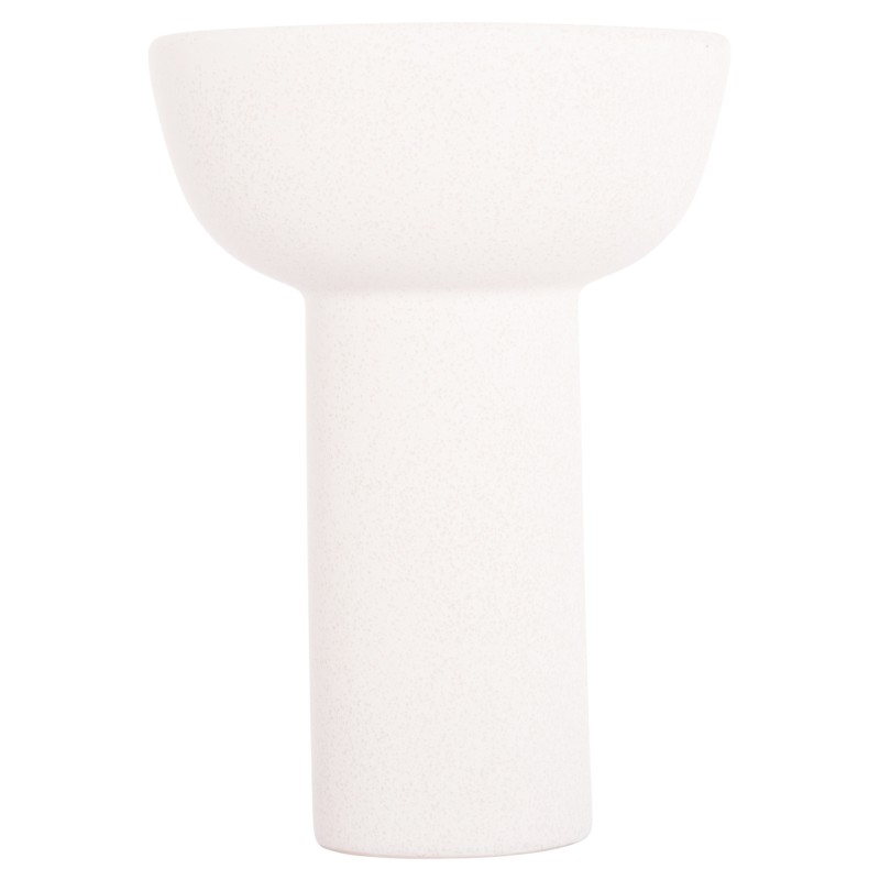 ΕΠΙΤΡΑΠΕΖΙΟ ΚΕΡΑΜΙΚΟ ΔΙΑΚΟΣΜΗΤΙΚΟ ELENDIL HM4602.01 ΥΠΟΛΕΥΚΟ ΚΡΥΣΤΑΛΛΙΚΟ Φ23x32Υ εκ.