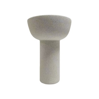 ΕΠΙΤΡΑΠΕΖΙΟ ΚΕΡΑΜΙΚΟ ΔΙΑΚΟΣΜΗΤΙΚΟ ELENDIL HM4602.01 ΥΠΟΛΕΥΚΟ ΚΡΥΣΤΑΛΛΙΚΟ Φ23x32Υ εκ.