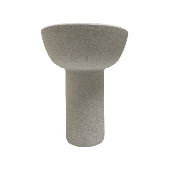 ΕΠΙΤΡΑΠΕΖΙΟ ΚΕΡΑΜΙΚΟ ΔΙΑΚΟΣΜΗΤΙΚΟ ELENDIL HM4603.01 ΥΠΟΛΕΥΚΟ ΚΡΥΣΤΑΛΛΙΚΟ Φ20x26,5Υεκ