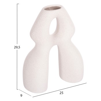 ΕΠΙΤΡΑΠΕΖΙΟ ΚΕΡΑΜΙΚΟ ΔΙΑΚΟΣΜΗΤΙΚΟ ISIL HM4598.01 ΥΠΟΛΕΥΚΟ ΚΡΥΣΤΑΛΛΙΚΟ 25x9x29,5Υεκ