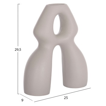 ΕΠΙΤΡΑΠΕΖΙΟ ΚΕΡΑΜΙΚΟ ΔΙΑΚΟΣΜΗΤΙΚΟ ISIL HM4598.03 ΓΚΡΙ ΜΑΤ 25x9x29,5Υεκ