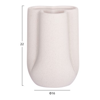 ΕΠΙΤΡΑΠΕΖΙΟ ΚΕΡΑΜΙΚΟ ΔΙΑΚΟΣΜΗΤΙΚΟ GLAΖΕ HM4613.01 ΚΡΥΣΤΑΛΛΙΚΟ ΥΠΟΛΕΥΚΟ Φ16x22Υεκ