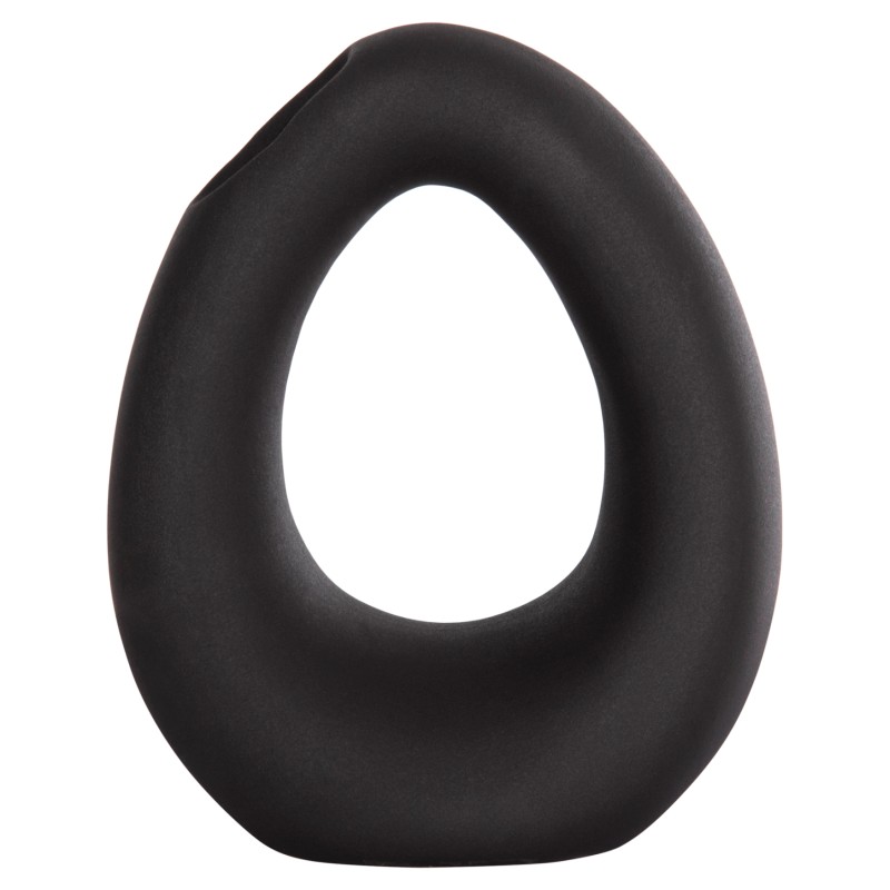 ΕΠΙΤΡΑΠΕΖΙΟ ΚΕΡΑΜΙΚΟ ΔΙΑΚΟΣΜΗΤΙΚΟ ELLIPTO HM4644.02 ΜΑΥΡΟ ΜΑΤ 16,5x9x20Υεκ