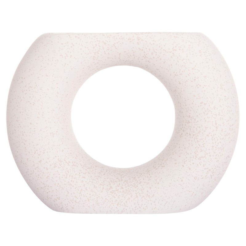 ΕΠΙΤΡΑΠΕΖΙΟ ΚΕΡΑΜΙΚΟ ΔΙΑΚΟΣΜΗΤΙΚΟ ELLIPTO HM4646.01 ΥΠΟΛΕΥΚΟ ΚΡΥΣΤΑΛΛΙΚΟ 18x6,5x14Υεκ