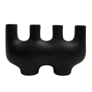 ΕΠΙΤΡΑΠΕΖΙΟ ΚΕΡΑΜΙΚΟ ΔΙΑΚΟΣΜΗΤΙΚΟ MANI HM4641.02 ΜΑΥΡΟ ΜΑΤ 21x6x13Υεκ