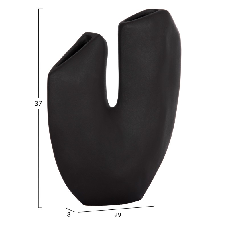 ΕΠΙΤΡΑΠΕΖΙΟ ΚΕΡΑΜΙΚΟ ΔΙΑΚΟΣΜΗΤΙΚΟ ARKEN HM4618.02 ΜΑΥΡΟ ΜΑΤ 29x8x37Υεκ