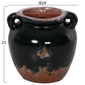 ΔΙΑΚΟΣΜΗΤΙΚΟ ΒΑΖΟ HM4380 ΤΕΡΑΚΟΤΑ ΣΕ ANTIQUE ΠΡΑΣΙΝΗ ΑΠΟΧΡΩΣΗ Φ24Χ23Yεκ.