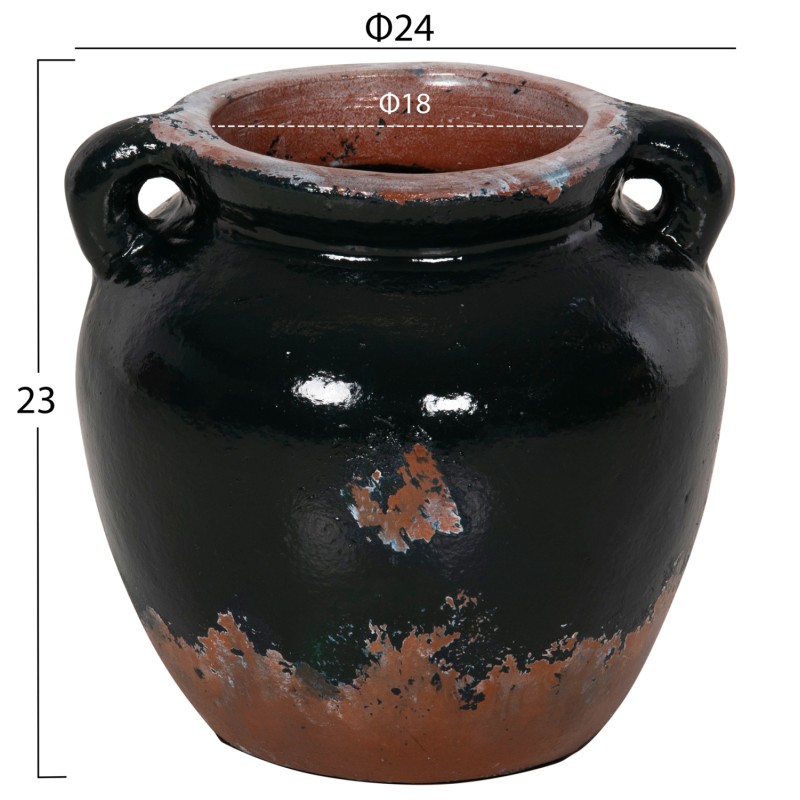 ΔΙΑΚΟΣΜΗΤΙΚΟ ΒΑΖΟ HM4380 ΤΕΡΑΚΟΤΑ ΣΕ ANTIQUE ΠΡΑΣΙΝΗ ΑΠΟΧΡΩΣΗ Φ24Χ23Yεκ.