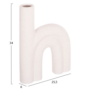 ΕΠΙΤΡΑΠΕΖΙΟ ΚΕΡΑΜΙΚΟ ΔΙΑΚΟΣΜΗΤΙΚΟ ARCON HM4638.01 ΚΡΥΣΤΑΛΛΙΚΟ ΥΠΟΛΕΥΚΟ 25,5x6x34Υεκ