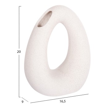 ΕΠΙΤΡΑΠΕΖΙΟ ΚΕΡΑΜΙΚΟ ΔΙΑΚΟΣΜΗΤΙΚΟ ELLIPTO HM4644.01 ΥΠΟΛΕΥΚΟ ΚΡΥΣΤΑΛΛΙΚΟ 16,5x9x20Υεκ