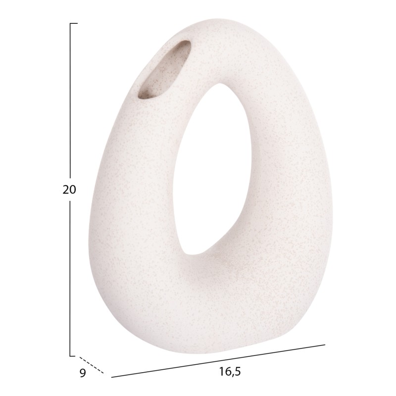 ΕΠΙΤΡΑΠΕΖΙΟ ΚΕΡΑΜΙΚΟ ΔΙΑΚΟΣΜΗΤΙΚΟ ELLIPTO HM4644.01 ΥΠΟΛΕΥΚΟ ΚΡΥΣΤΑΛΛΙΚΟ 16,5x9x20Υεκ