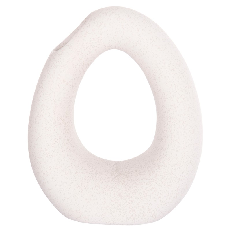 ΕΠΙΤΡΑΠΕΖΙΟ ΚΕΡΑΜΙΚΟ ΔΙΑΚΟΣΜΗΤΙΚΟ ELLIPTO HM4644.01 ΥΠΟΛΕΥΚΟ ΚΡΥΣΤΑΛΛΙΚΟ 16,5x9x20Υεκ