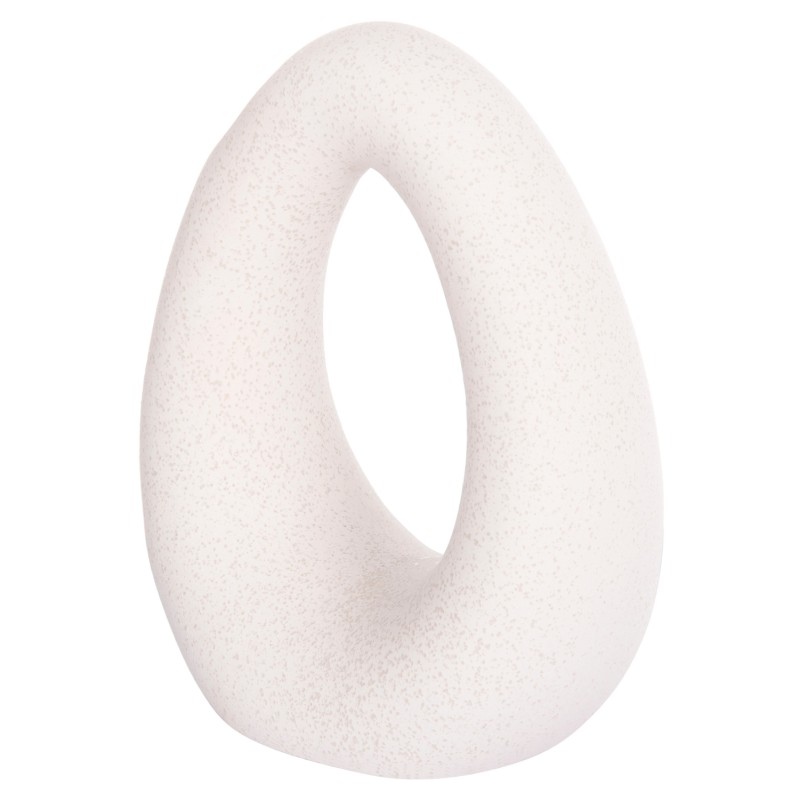 ΕΠΙΤΡΑΠΕΖΙΟ ΚΕΡΑΜΙΚΟ ΔΙΑΚΟΣΜΗΤΙΚΟ ELLIPTO HM4644.01 ΥΠΟΛΕΥΚΟ ΚΡΥΣΤΑΛΛΙΚΟ 16,5x9x20Υεκ