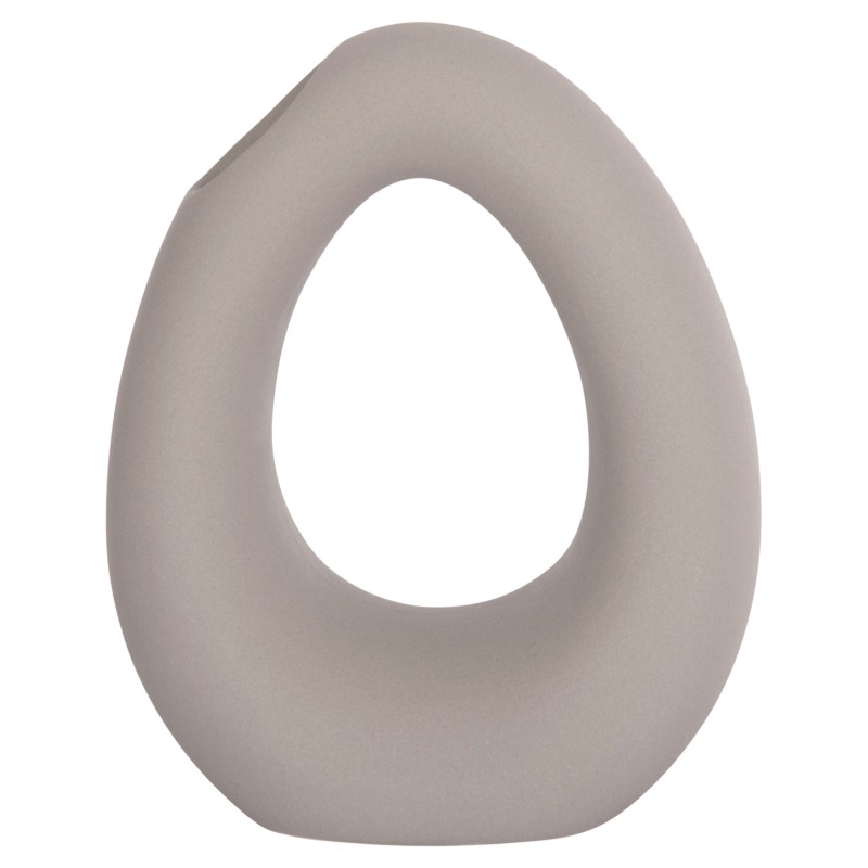 ΕΠΙΤΡΑΠΕΖΙΟ ΚΕΡΑΜΙΚΟ ΔΙΑΚΟΣΜΗΤΙΚΟ ELLIPTO HM4644.03 ΓΚΡΙ ΜΑΤ 16,5x9x20Υεκ