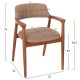 ΠΟΛΥΘΡΟΝΑ JAMES HM18259 TEAK WOOD ΜΕ ΣΑΜΠΑΝΙ ΥΦΑΣΜΑ 57x52x76Υεκ.