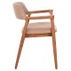 ΠΟΛΥΘΡΟΝΑ JAMES HM18259 TEAK WOOD ΜΕ ΣΑΜΠΑΝΙ ΥΦΑΣΜΑ 57x52x76Υεκ.