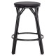 ΣΚΑΜΠΟ ΜΠΑΡ ΑΛΟΥΜΙΝΙΟΥ ΜΕΣΑΙΟΥ ΥΨΟΥΣ CHINO HM6286.02 BAMBOO LOOK & TEXTILENE ΜΑΥΡΟ 43x43x65Υεκ