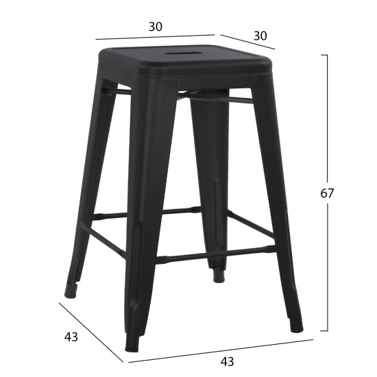 ΣΚΑΜΠΟ ΜΕΣΑΙΟΥ ΥΨΟΥΣ ΜΕΤΑΛΛΙΚΟ MELITA-PRO HM8573.42 ΜΑΥΡΟ ΜΑΤ 43x43x67Υεκ. ΣΚΑΜΠΟ ΜΕΣΑΙΟΥ ΥΨΟΥΣ ΜΕΤΑΛΛΙΚΟ MELITA-PRO HM8573.42 ΜΑΥΡΟ ΜΑΤ 43x43x67Υεκ.