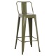 ΣΚΑΜΠΟ BAR ME ΠΛΑΤΗ ΜΕΤΑΛΛΙΚΟ MELITA-PRO HM8643.43 DARK OLIVE GREEN 42x42x100Υεκ.