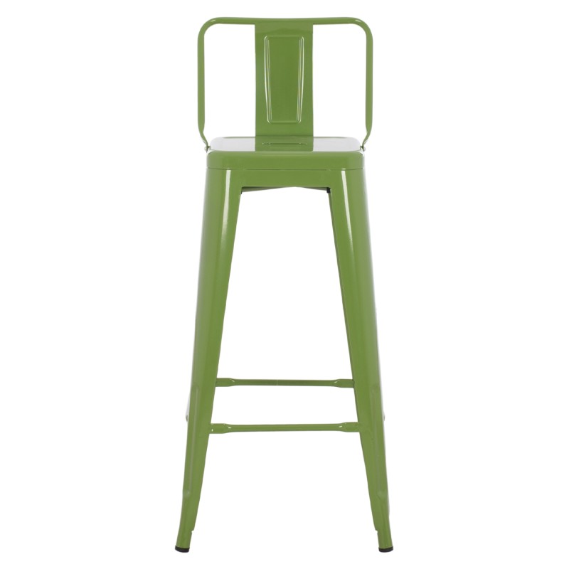 ΣΚΑΜΠΟ BAR ME ΠΛΑΤΗ ΜΕΤΑΛΛΙΚΟ MELITA-PRO HM8643.53 LIGHT OLIVE GREEN 42x42x100Υεκ.