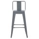 ΣΚΑΜΠΟ ΜΠΑΡ ΜΕΣΑΙΟΥ ΥΨΟΥΣ ΜΕΤΑΛΛΙΚΟ MELITA-PRO HM8574.50 ΓΚΡΙ 43x43x88Υεκ.