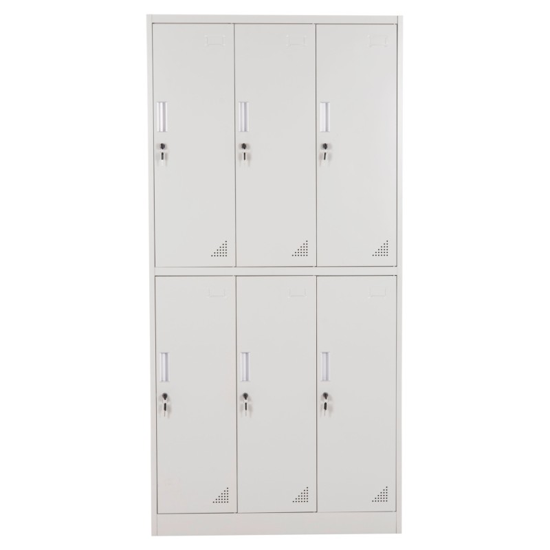 ΦΟΡΙΑΜΟΣ ΜΕΤΑΛΛΙΚΟΣ BRAILA HM5546.11 6 ΝΤΟΥΛΑΠΑΚΙΑ ΜΕ ΚΛΕΙΔΑΡΙΕΣ-ΓΚΡΙ 90x45x185Υεκ.