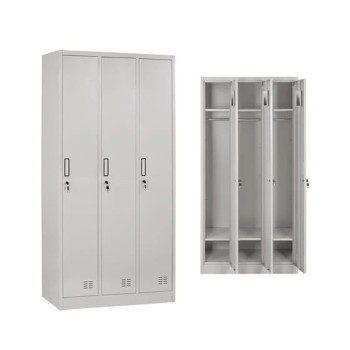 ΜΕΤΑΛΛΙΚΟΣ ΤΡΙΠΛΟΣ ΦΟΡΙΑΜΟΣ ΜΕ ΚΛΕΙΔΑΡΙΕΣ ALTONA HM5634.11 ΓΚΡΙ 90x45x185Υεκ.