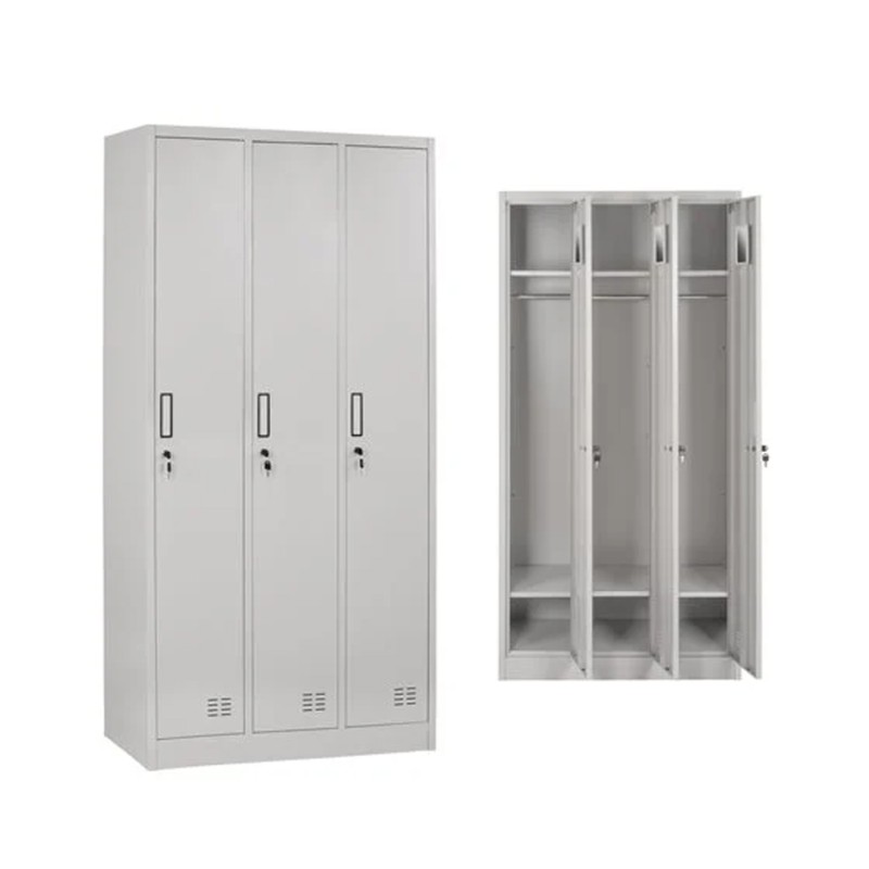 ΜΕΤΑΛΛΙΚΟΣ ΤΡΙΠΛΟΣ ΦΟΡΙΑΜΟΣ ΜΕ ΚΛΕΙΔΑΡΙΕΣ ALTONA HM5634.11 ΓΚΡΙ 90x45x185Υεκ.