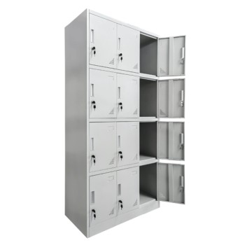 ΦΟΡΙΑΜΟΣ ΜΕΤΑΛΛΙΚΟΣ BEXLEY ΜΕ 12 ΝΤΟΥΛΑΠΑΚΙΑ ΜΕ ΚΛΕΙΔΙ HM5637.11 ΓΚΡΙ 90x45x185Υεκ