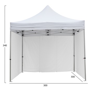 GAZEBO ΕΠΑΓΓΕΛΜΑΤΙΚΟ ΒΑΡΕΩΣ ΤΥΠΟΥ CRESSEN HM21097.01 ΠΤΥΣΣΟΜΕΝΟ ΑΛΟΥΜΙΝΙΟΥ 3x3x3,4Yεκ