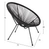 ΣΕΤ ΕΞΩΤΕΡΙΚΟΥ ΧΩΡΟΥ 3ΤΜΧ ACAPULCO HM21101 P.E.RATTAN-ΜΕΤΑΛΛΟ ΣΕ ΜΑΥΡΟ