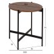 ΣΕΤ 2ΤΜΧ ΤΡΑΠΕΖΙΑ ΣΑΛΟΝΙΟΥ RONDA HM21089.03 MDF ΣΕ ΚΑΡΥΔΙ ΧΡΩΜΑ Φ80εκ & Φ50εκ