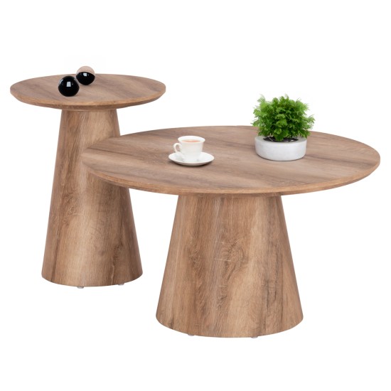 ΣΕΤ 2ΤΜΧ ΤΡΑΠΕΖΙΑ ΣΑΛΟΝΙΟΥ KARAN HM21085 MDF ΦΥΣΙΚΟ ΞΥΛΟΥ Φ80εκ & Φ45εκ ΣΕΤ 2ΤΜΧ ΤΡΑΠΕΖΙΑ ΣΑΛΟΝΙΟΥ KARAN HM21085 MDF ΦΥΣΙΚΟ ΞΥΛΟΥ Φ80εκ & Φ45εκ