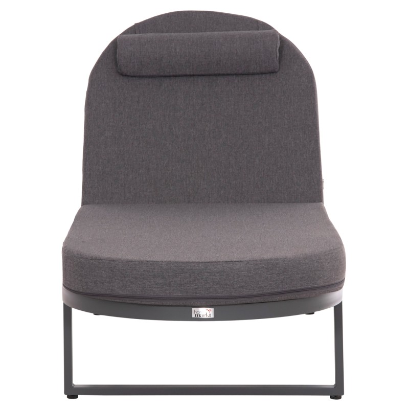 ΕΠΑΓΓΕΛΜATIKH ΞΑΠΛΩΣΤΡΑ MALLOW HM10715.03 ΣΚΟΥΡΟ ΓΚΡΙ ΑΛΟΥΜΙΝΙΟ & ΜΑΞΙΛΑΡΙ 198x71x103Υεκ