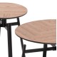 ΣΕΤ 2ΤΜΧ ΤΡΑΠΕΖΙΑ ΣΑΛΟΝΙΟΥ NORTON HM21088 MDF-ΜΕΤΑΛΛΟ Φ80εκ & Φ45εκ